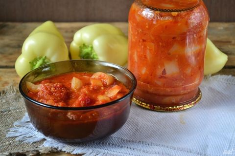 Прості рецепти заготівлі лечо з болгарського перцю на зиму з томатною пастою