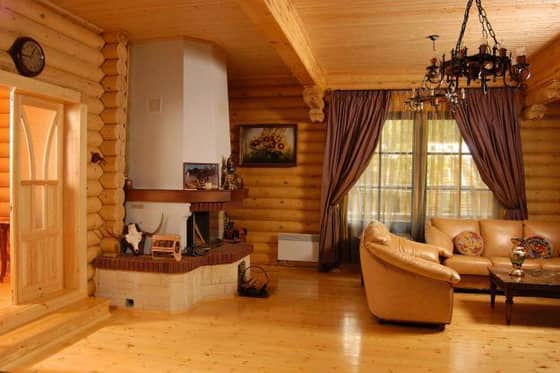 Інтерєр деревяного будинку всередині — використовуємо екологічні матеріали