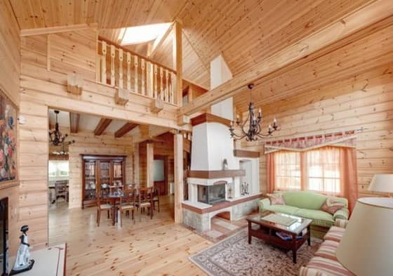 Оздоблення деревяного будинку всередині — інтерєри деревяних будинків