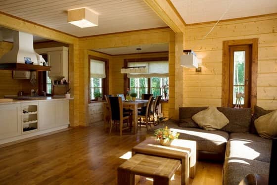 Оздоблення деревяного будинку всередині — інтерєри деревяних будинків