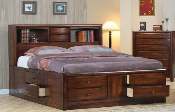 Двоспальне ліжко з підйомним механізмом і з ящиками для зберігання. Робимо своїми руками з дерева: розміри, фото креслення і хід роботи