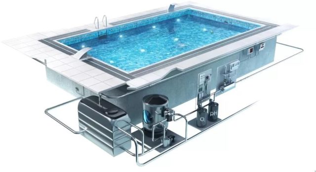Водопідготовка басейну: обладнання, проекти, готові кошторису   принципова схема системи водопідготовки, черговість установки станції