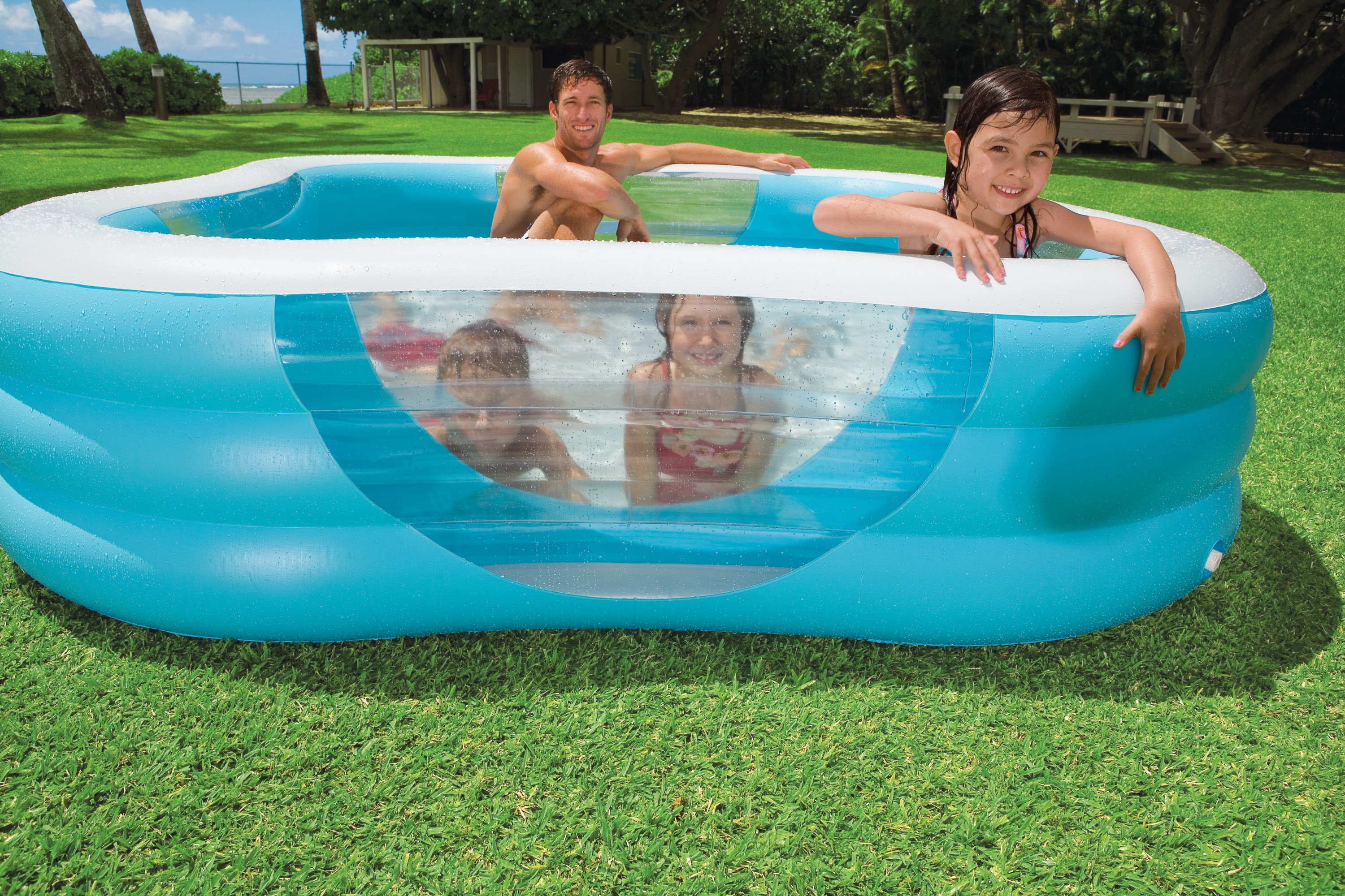 Дитячий надувний басейн для дачі, дитячі надувні басейни