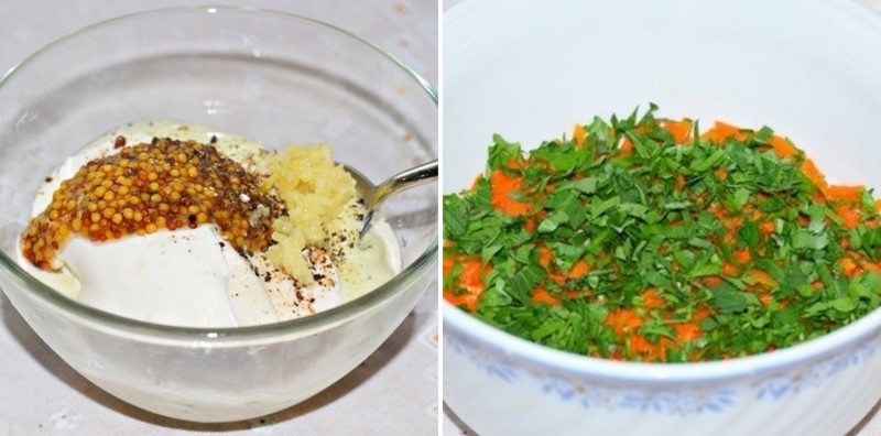 Рецепт салату з печінкою та морквою