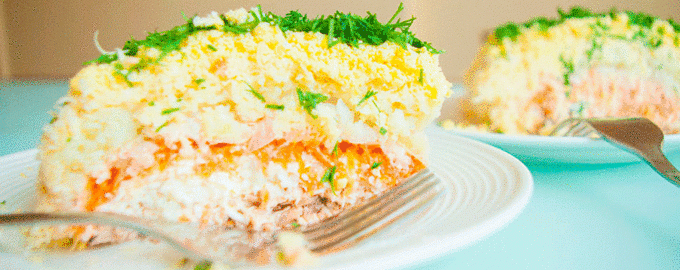 Салат мімоза з сайрою класичний рецепт з фото покроково