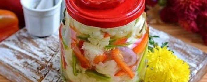 Салат на зиму з цвітної капусти рецепти з фото прості і смачні