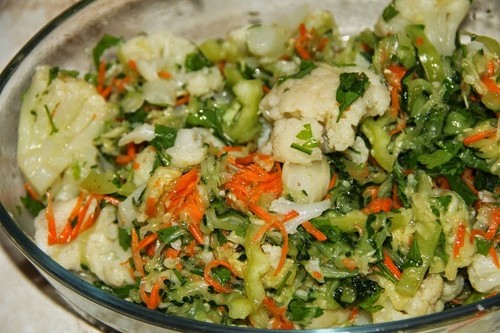 Салат на зиму з цвітної капусти рецепти з фото прості і смачні