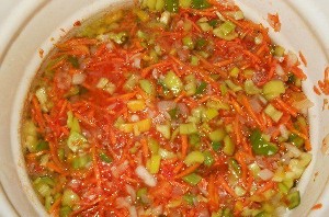 Салат на зиму з рисом та овочами