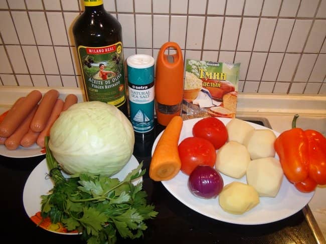 Рагу з овочів з сосиками в мультиварці   Рецепти для мультиварки