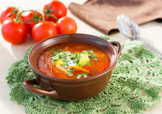 Суп харчо вегетаріанський рецепт з адигейський сиром і прянощами