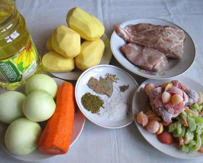 Свинина з овочами в мультиварці   Рецепти для мультиварки