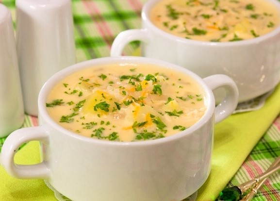 Сирний крем суп в мультиварці   Рецепти для мультиварки