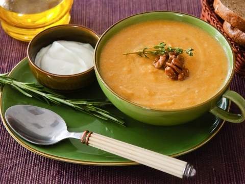 Гарбузовий суп з волоськими горіхами в мультиварці   Рецепти для мультиварки